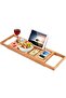 Bathtub Tray Bamboo Bathtub Stand Holder Adjustable Bath Tray With Extendable Luxury Book