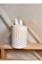 Labubu Flower Pot / Pen Holder – 14 cm Paintable |   Deep Pen Holder with Wicker Look Basket Compartment - 2