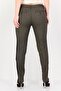 Women Regular Fit Microgrid Print Chino Pants, Multicolor - 3
