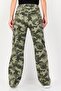 Women Regular Fit Camouflage Cargo Pants, Multicolor - 4