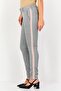 Women Cigarette Fit Grid Pattern Straight Leg Pants, Multicolor - 4