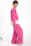 Pink London Written Embroidered Girls' Wide Leg Tracksuit Set 22724 - 3