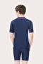 Unisex Youth Two Piece Swimsuit - Navy - 2