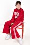 Red Chicago Printed Girls' Striped Tracksuit Set 22742