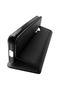 Leather Flip Case for Apple iPhone 15 Plus, Texture Design, Wallet Pocket, Black - 2