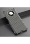 Case for Honor Magic5 Lite, Hybrid, Armor Shield, Honeycomb Design, Dark Gray - 3