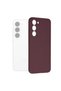 Husa Protectie Double Structure pentru Samsung Galaxy S23 Plus, Microfibra, Visiniu Mat
