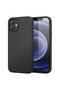 Θήκη σιλικόνης για iPhone 12 / iPhone 12 Pro, μαύρη