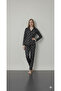 Long Sleeve Buttoned Hearted Combed Cotton Pajama Set