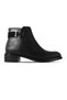 Moni Women's Side Metal Detailed Zippered Boots-Black
