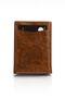 Vegan Leather Wallet Card Holder with Cash Compartment and Sliding Mechanism
