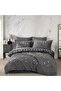 Double Poplin Premium Embroidered Duvet Cover Lidia Gray