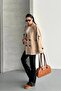 Midi Boy Premium Women's Trench Coat - Tan - 4