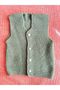 Baby Hand Knitted Vest Water Green 2-4 Years Old