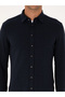 Navy Blue Slim Fit Long Sleeve Shirt 50291902-Vr033 - 6