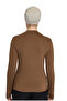 Finger-Looped Turtleneck Women's Bodysuit – Organic Viscose Lycra, Anti-Sweat - Light Chocolate - 5