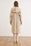Women's Stone Hooded Pocket Soft Textured Thick Cardigan Hrk-19000416 - 3