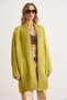Women's Oil Green Pocket Detail Collar Detailed Soft Textured Knitwear Cardigan Hrk-19000322 - 6
