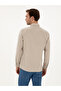 Beige Slim Fit Cotton Blend Collar Buttoned Flannel Shirt 50318243-Vr011 - 5