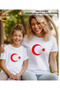 Moon and Star (Turkish Flag T-Shirt) White Combination T-Shirt (Add 2 Items to Make a Combination) - 2