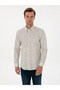 Beige Slim Fit 100% Cotton Shirt 50310525-Vr110