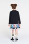 She&She Brand 4-12 Years Old Girls' Black Knitted Fabric Sweat Top with Dalmatian Dog Pattern Pleated Dress - 3