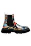 Women's Vegan Leather Black Ankle Boots - Stay Groovy Design - 7