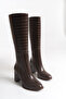 Eli̇z Women's Crocodile Boots A026-K502