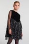 She&She Brand 4-12 Years Old Girls' Black Long Sleeve Cotton Lining Dress