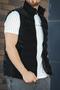 Manlordy Mesh Detailed Pocketed Stand Collar Nova Shiny Fabric Men's Puffer Vest