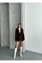 Women's Dabıl Fabric Single Button Blazer Jacket with Side Tie Detail - 6