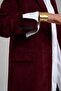 Selva Masculine Long Burgundy Trench Coat - 7