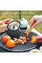 Folding Charcoal Stove Outdoor Table Stainless Steel BBQ Tea Cooking Courtyard Portable Grill - 7