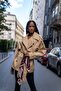Tyra Camel Belted Short Trench Coat