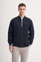 Quilted Herringbone Jacquard Fabric Premium Coll. Yaka Regular Fit Sweat Cardigan-53400 - 2