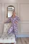 Lila Penguin Patterned Front Buttoned Plush Fleece Pajama Set - 6