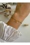Women's V Letter Charm Steel Bracelet – Tarnish-Free, Adjustable, Stylish Design