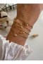Women's V Letter Charm Steel Bracelet – Tarnish-Free, Adjustable, Stylish Design - 2