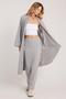 Women's Relax Fit Comfortable Cut Long Knitwear Gray Cardigan - 5