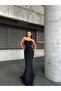 Scuba Black Evening Dress Formal - 4