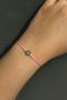 Adjustable Lucky Rope Bracelet with Zircon Stone and Minimal Evil Eye Figure - Does Not Tarnish - 2