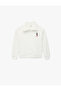 Ataturk Printed Half Zipper Stand Collar Long Sleeve Sweatshirt