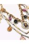 Brand Model Double Color Triple Charm Necklace - 4
