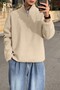 Men's Ultra Heat Plush Sherpa Oversize Half Metal Zipper Elastic Adjustable Fleece Sweatshirt - 4