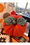Handmade Knitted Pumpkin Decorative Pillow 20X10 cm – Halloween Themed, Bead Fiber Filled - 2