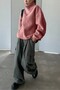Women's Ultra Heat Plush Sherpa Oversize Half Metal Zipper Elastic Adjustable Fleece Sweatshirt - 4