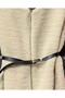 Beli Belted Double Pocket Lined Plush Vest -Beige - 3