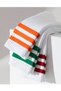 Women's 6 Pairs of Colorful Striped Detailed Premium Quality Daily Tennis Socks, Suitable for All Seasons - 2