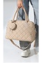 Cream Women's Large Size Soft Hand and Crossbody Shoulder Bag - 3
