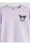 Seray New Season Crew Neck Kuromi Printed Girls' Shorts Pajama Set - 4